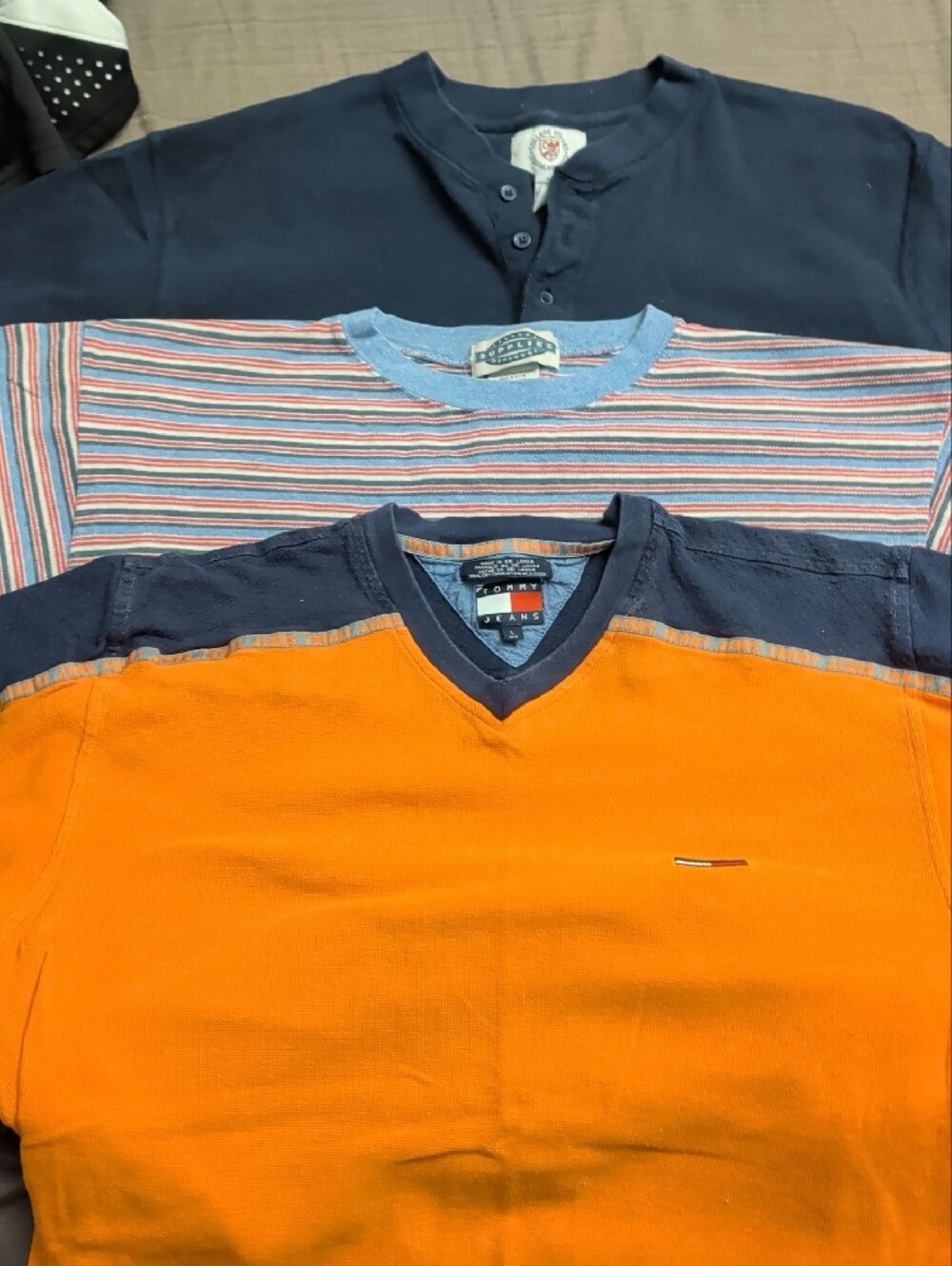 Men's Navy Henley Long-Sleeve Shirt